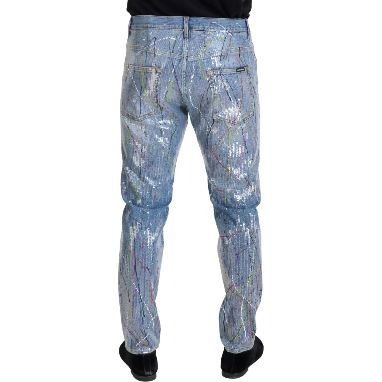 Dolce & Gabbana Exquisite Color Splash Denim Pants