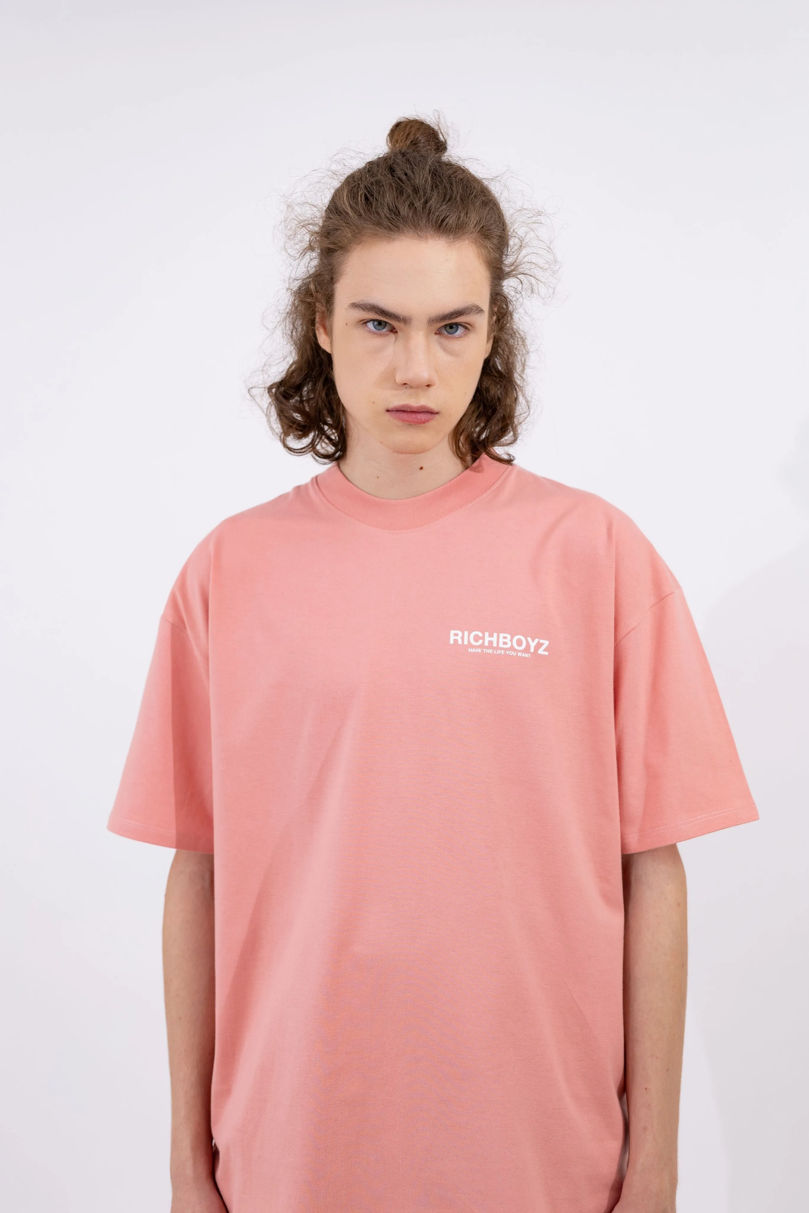 DROP SHOULDER TEE - PASTEL PINK