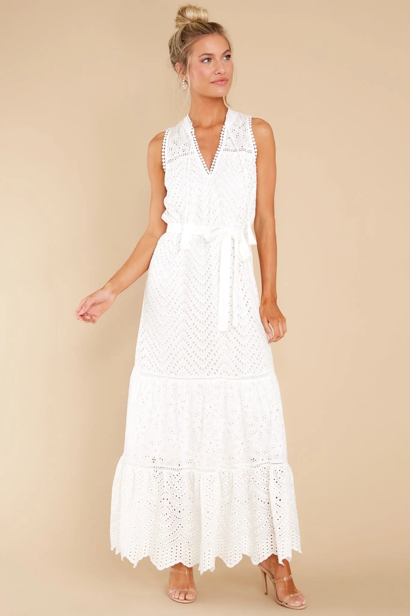 Estelle White Maxi Dress