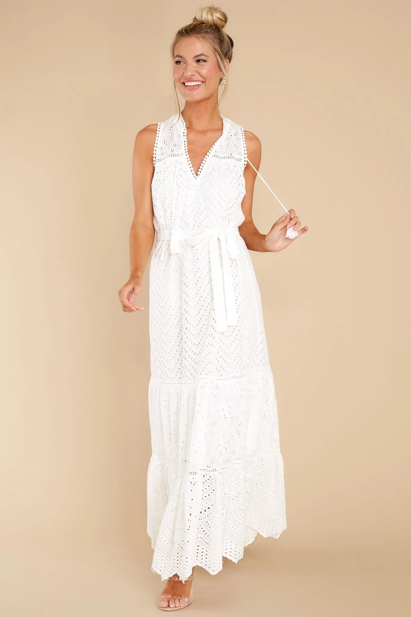 Estelle White Maxi Dress