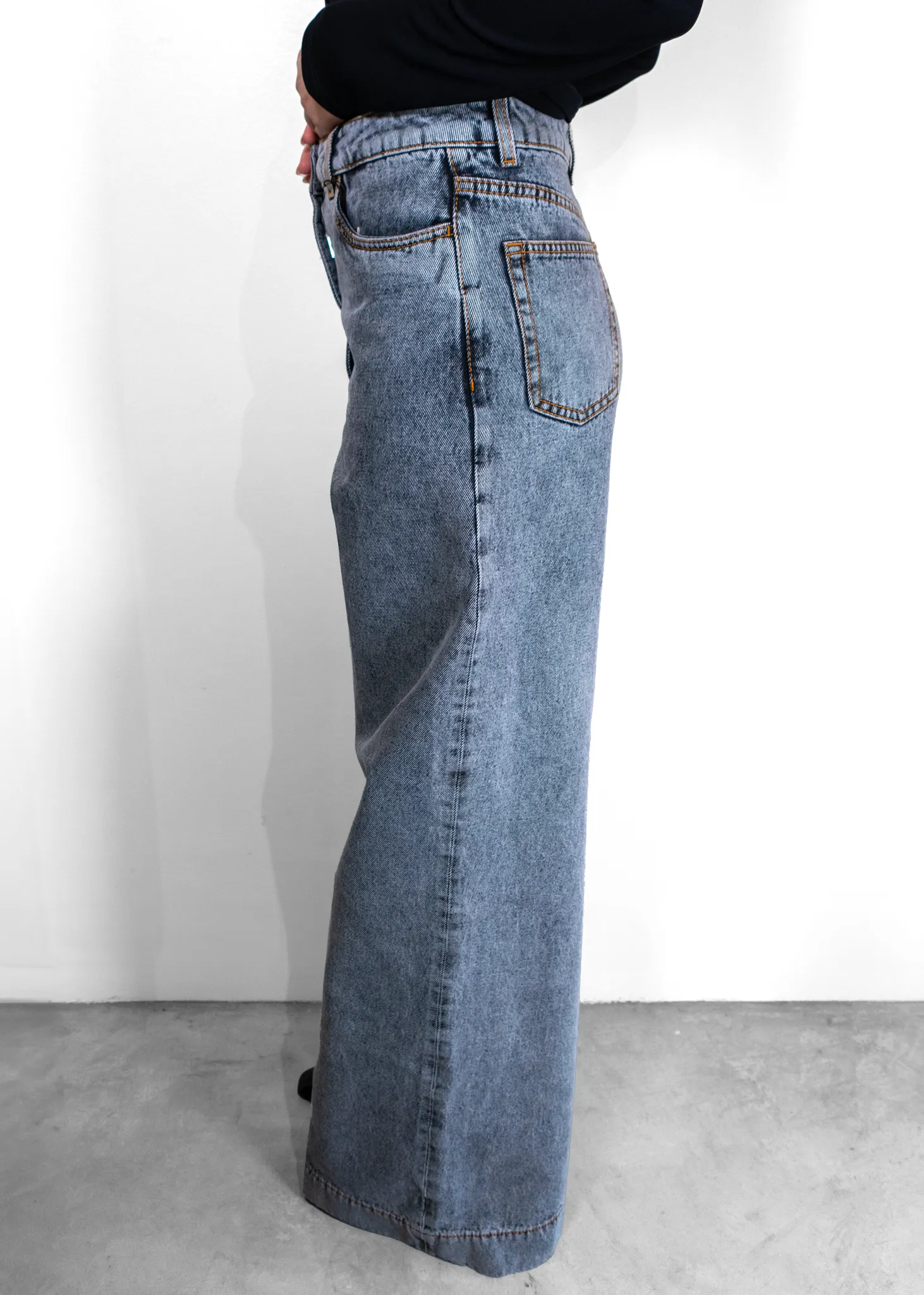 Etro Wide Leg Jeans With Pegaso