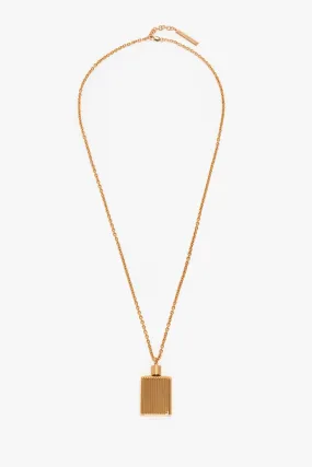 Exclusive Perfume Bottle Necklace In Brushed Gold