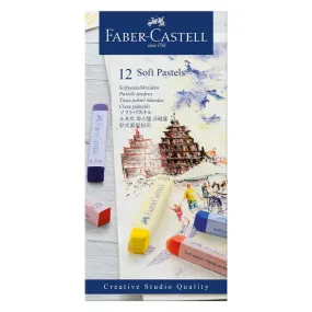 Faber Castell Soft pastels, cardboard wallet of 12