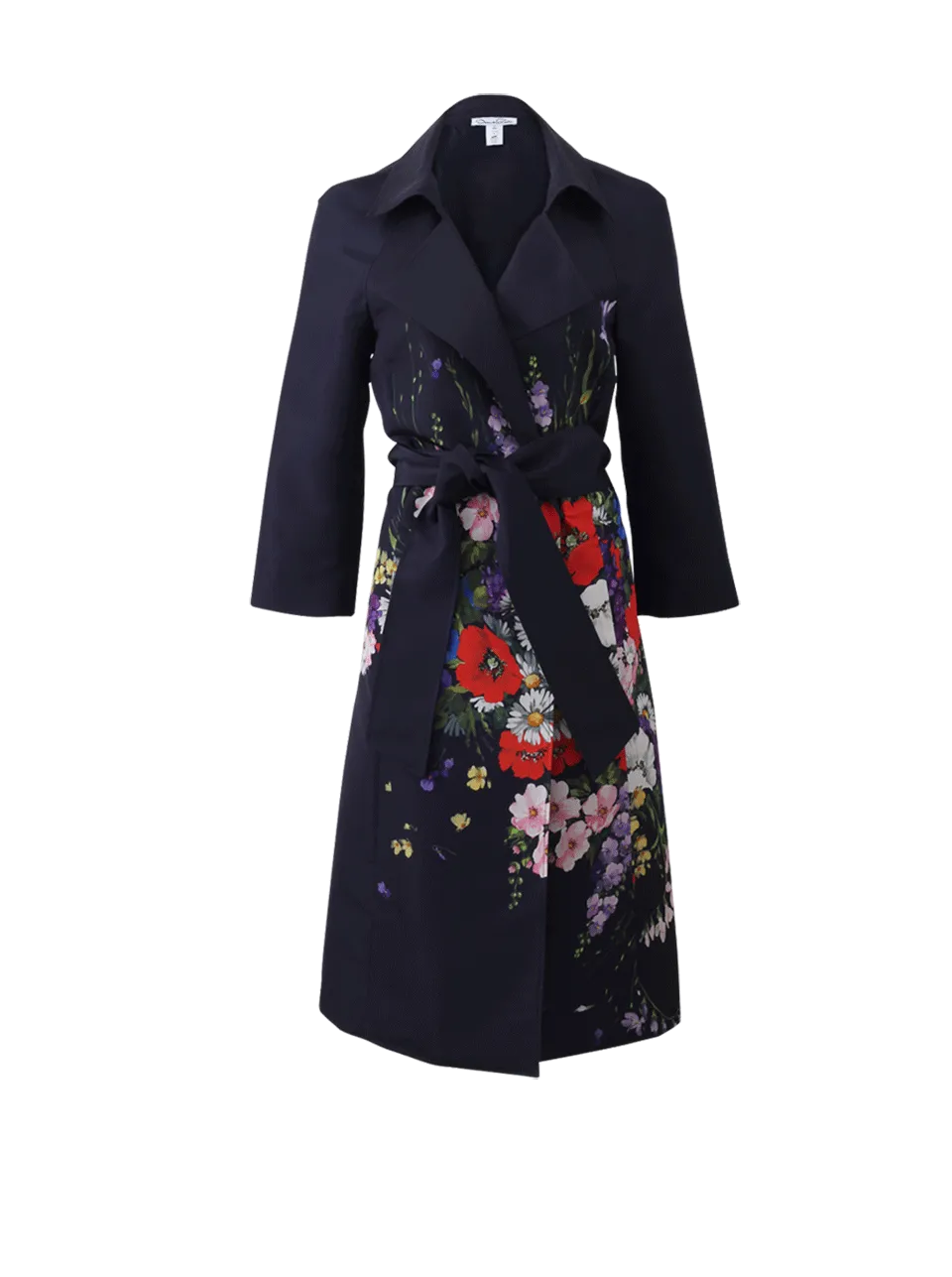 Flower Print Trench Coat