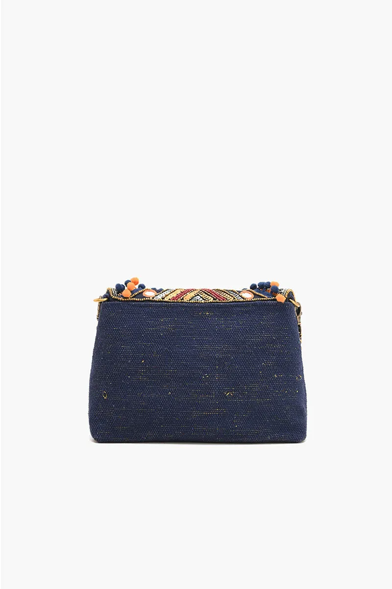 Go Boho Blue Clutch