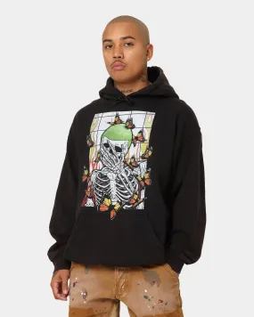 Goat Crew Green Skeleton Hoodie Black Wash