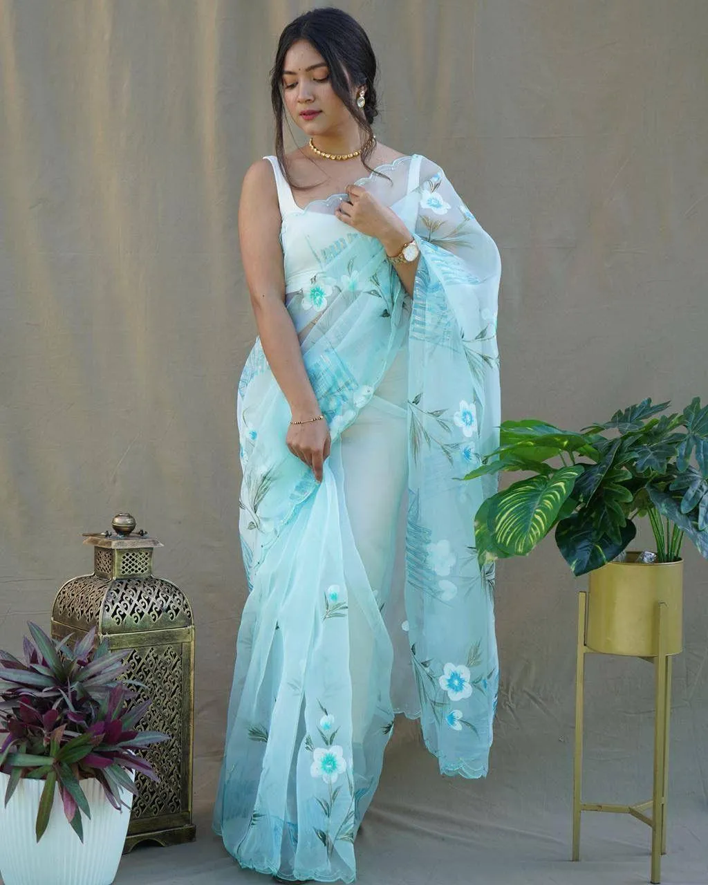 Hand-painted Soft Pastel Saree