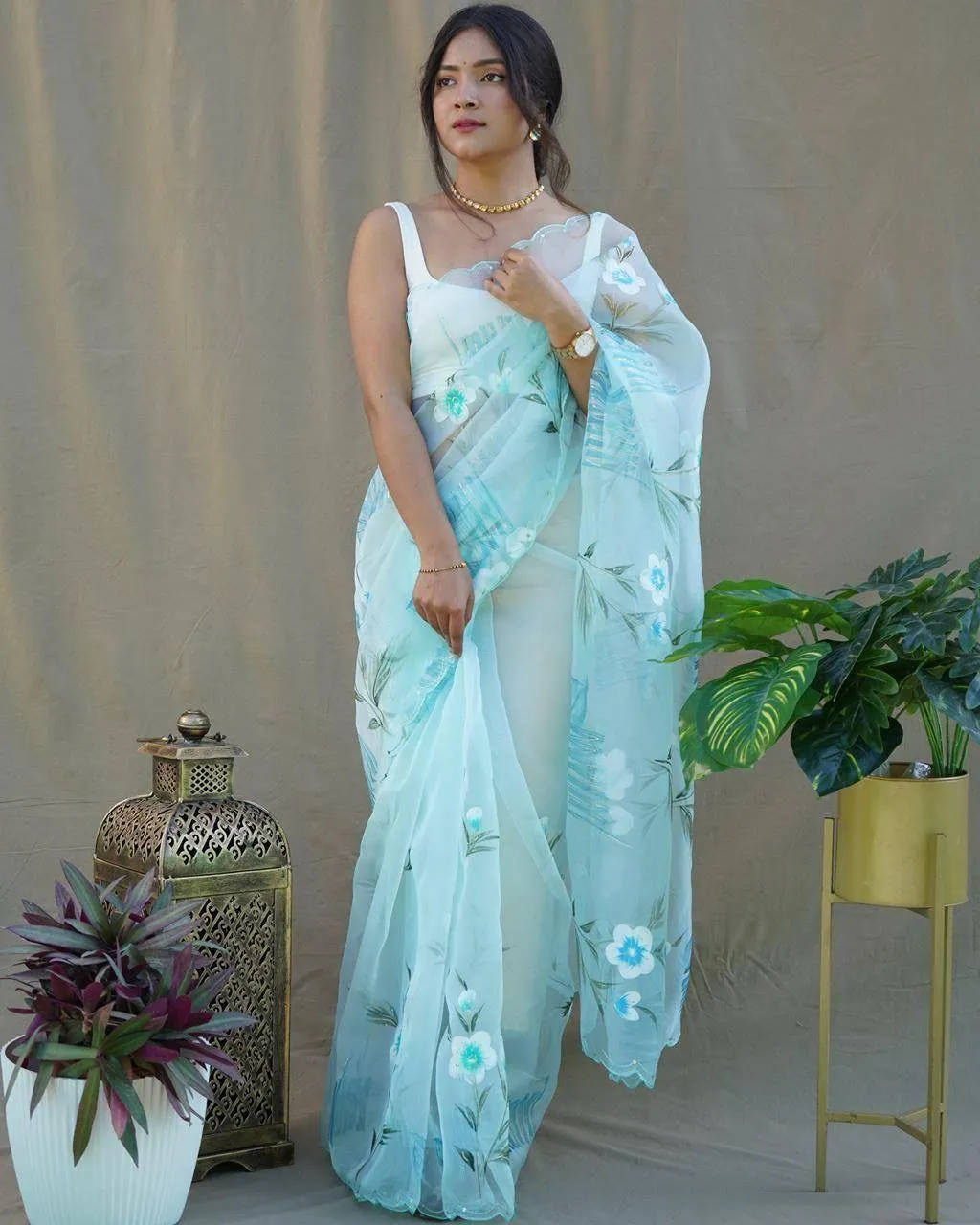 Hand-painted Soft Pastel Saree