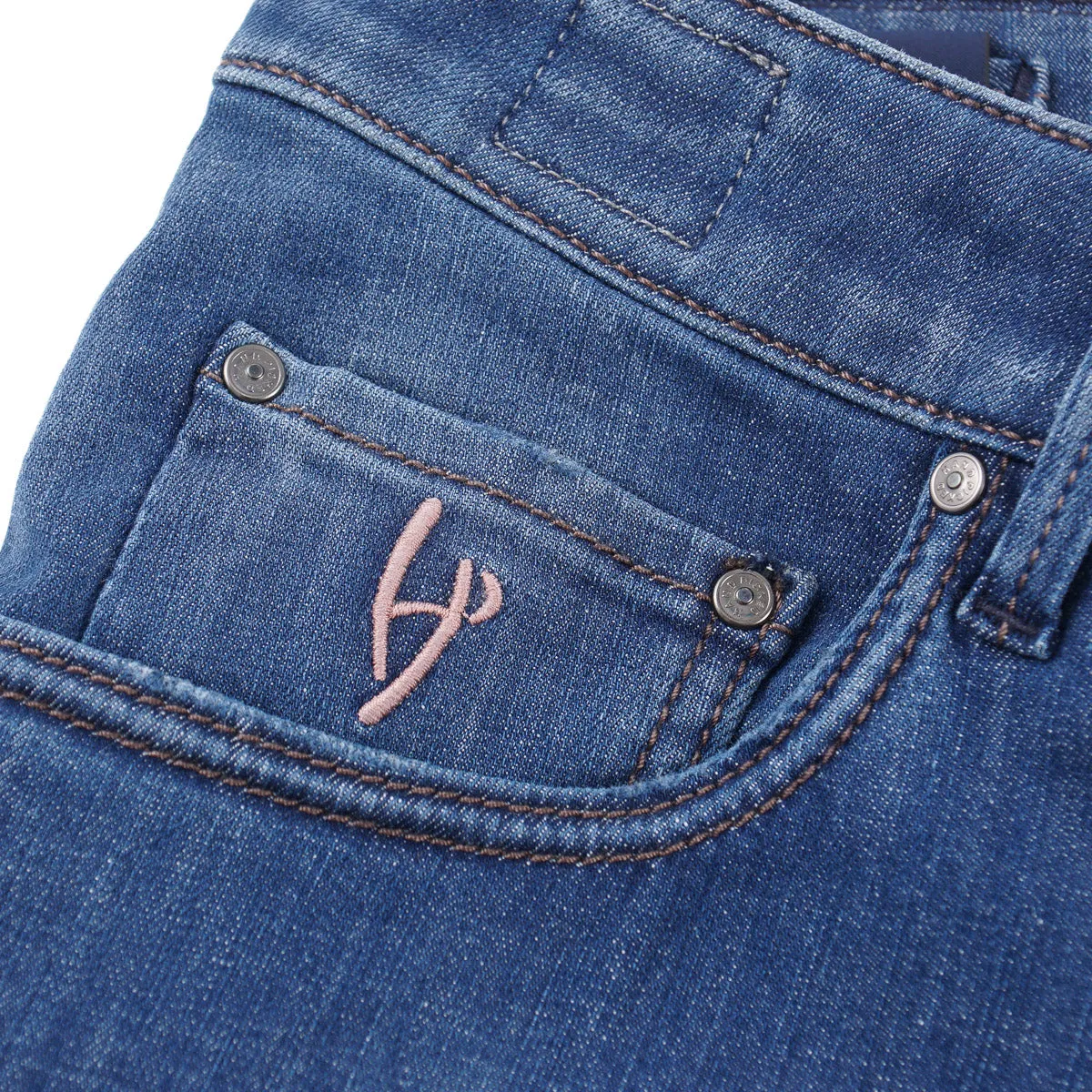 Handpicked 'Orvieto' Slim-Fit Distressed Denim Jeans