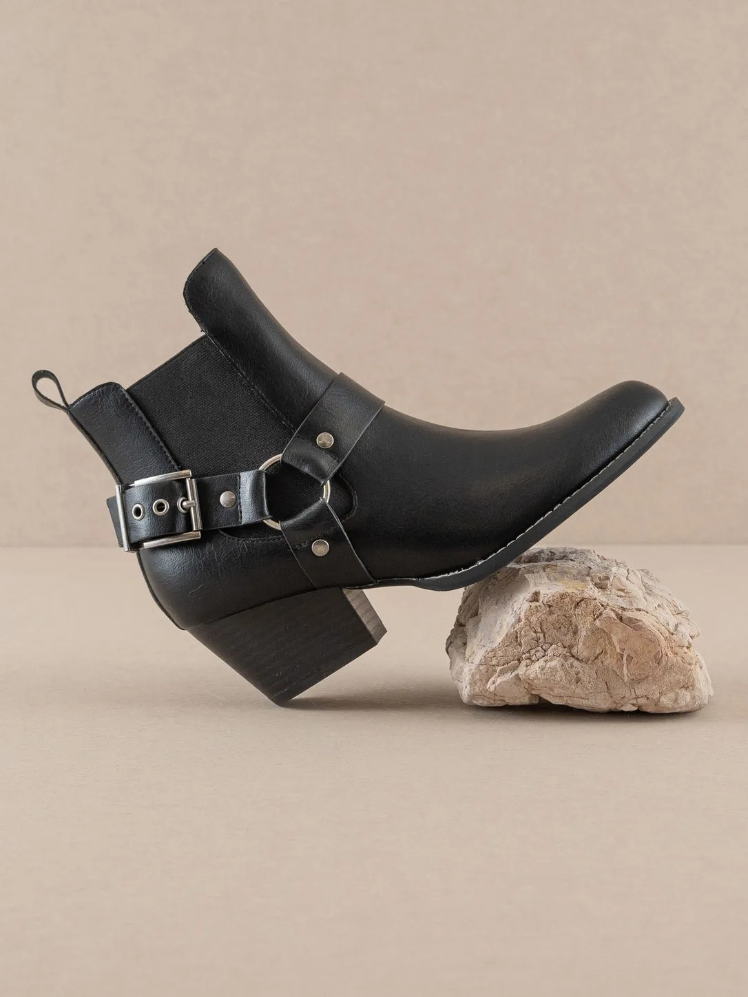 Harness Chelsea Boots in Black