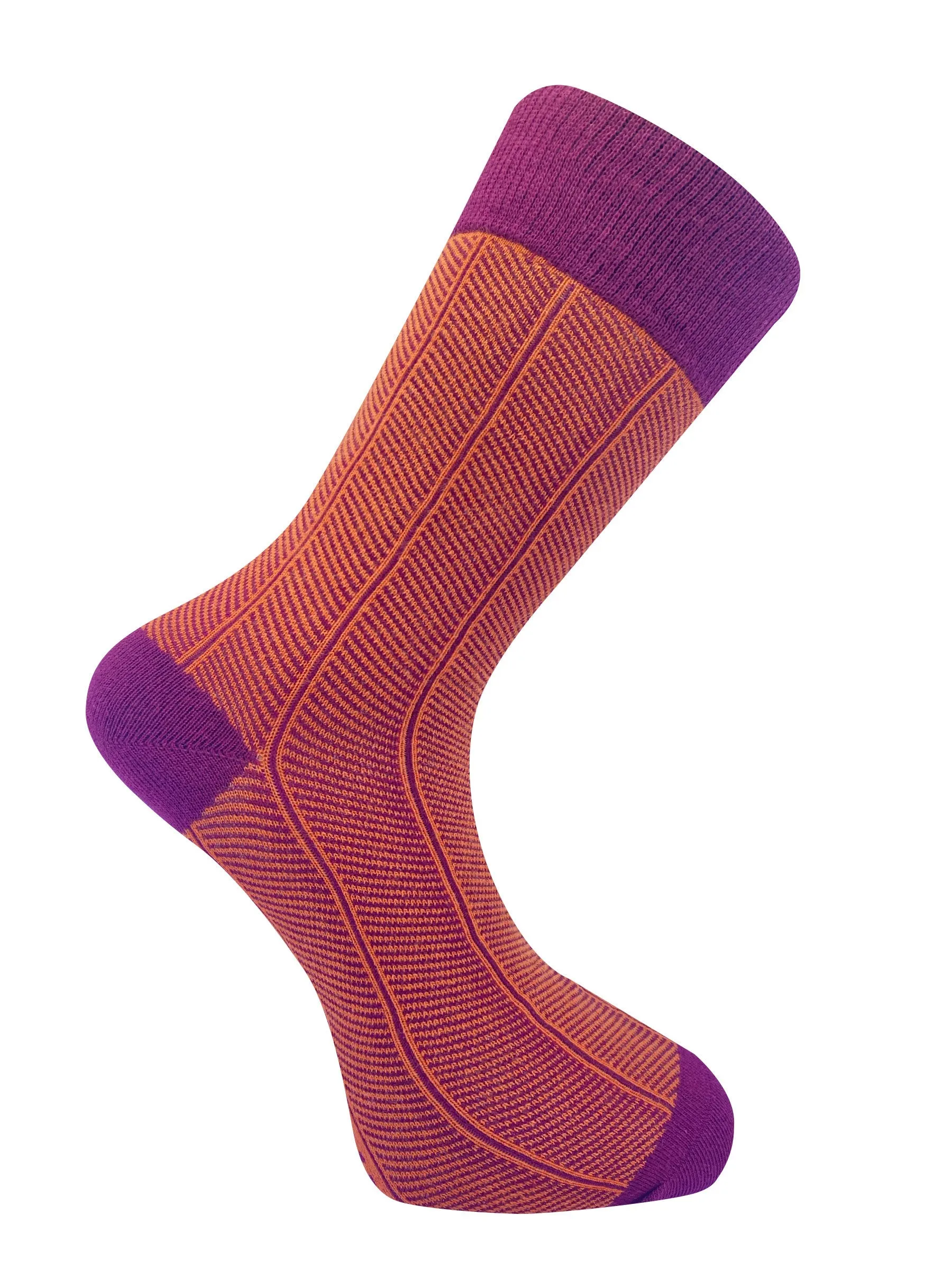 Herringbone GOTS Organic Cotton Socks Auburn