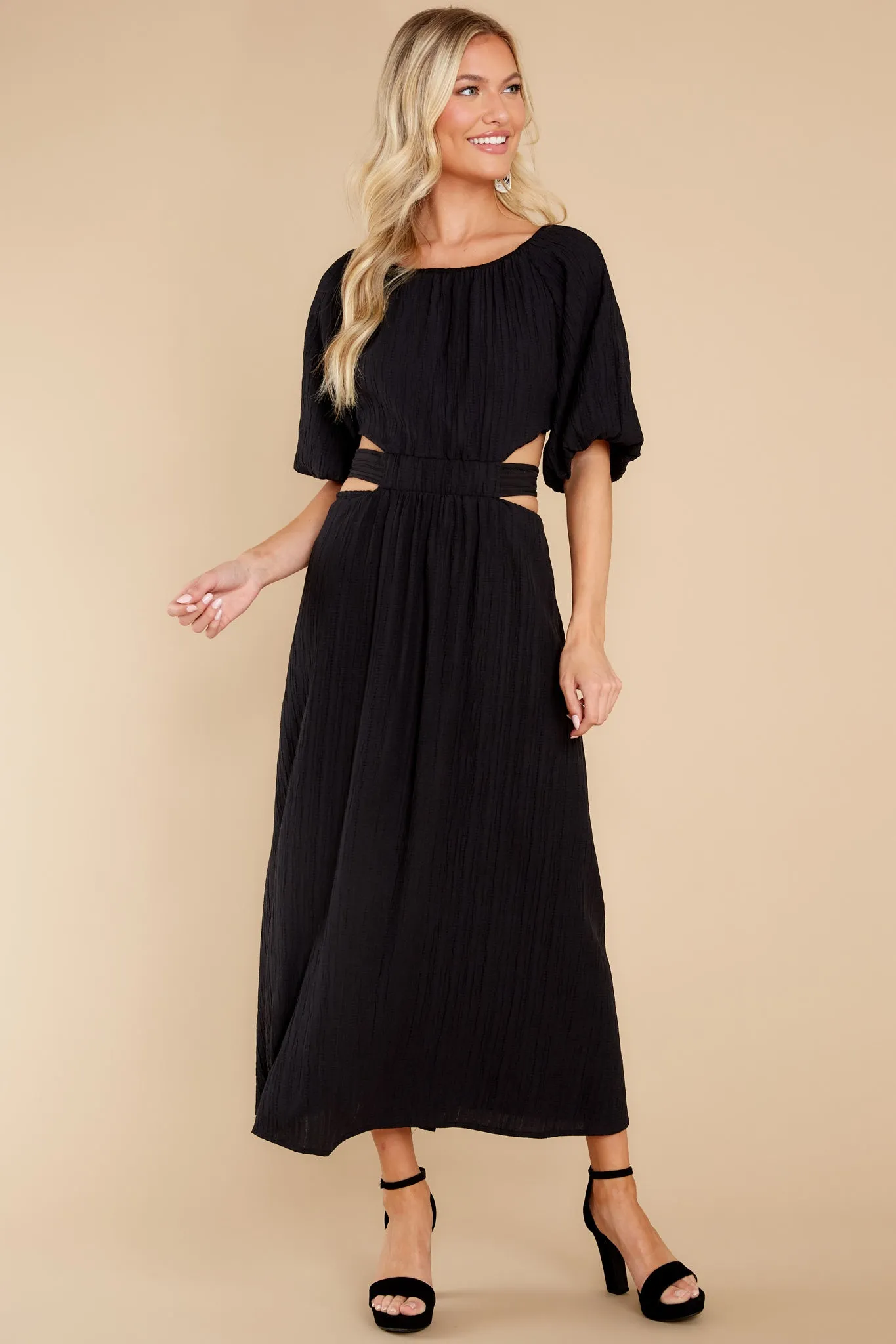 Hold My Hand Black Maxi Dress