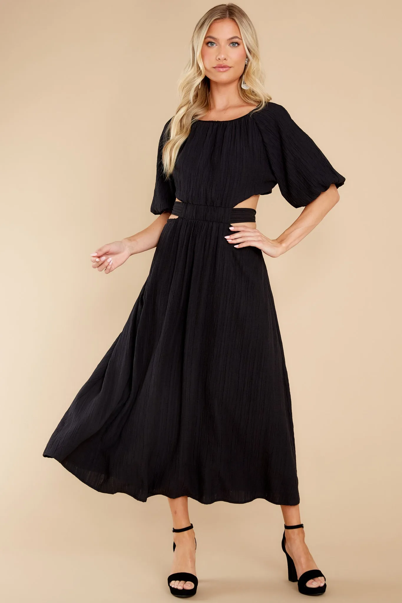 Hold My Hand Black Maxi Dress