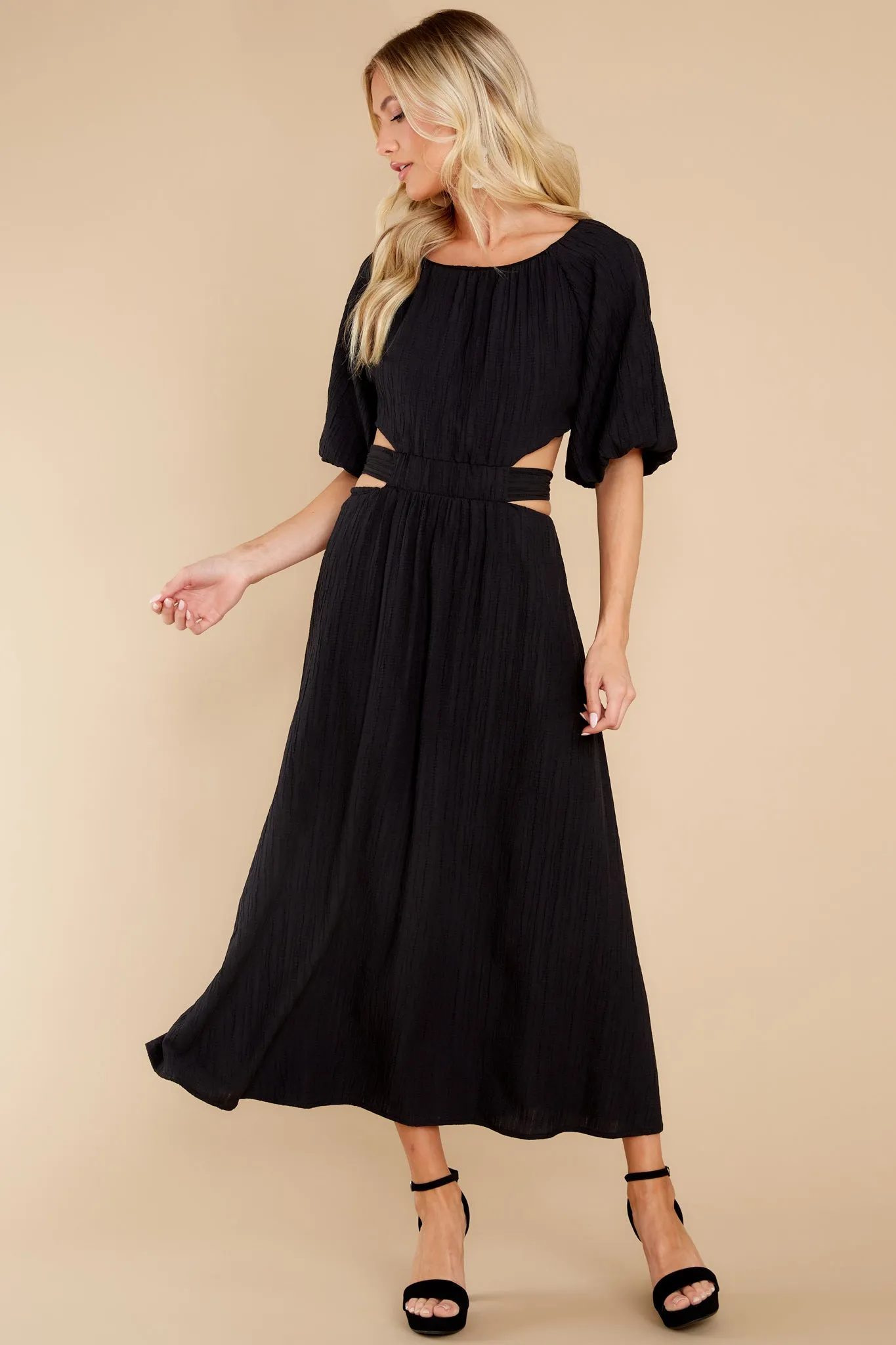 Hold My Hand Black Maxi Dress