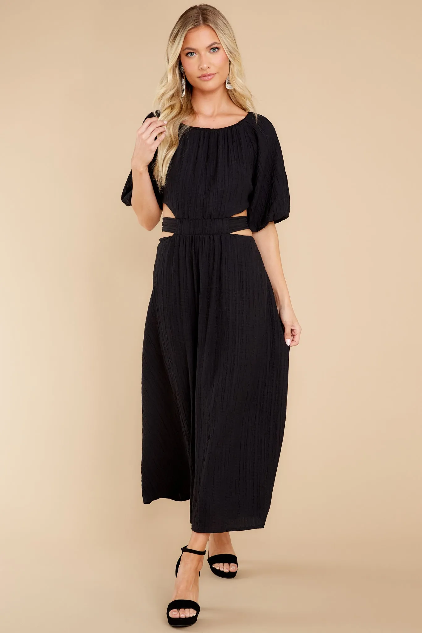 Hold My Hand Black Maxi Dress