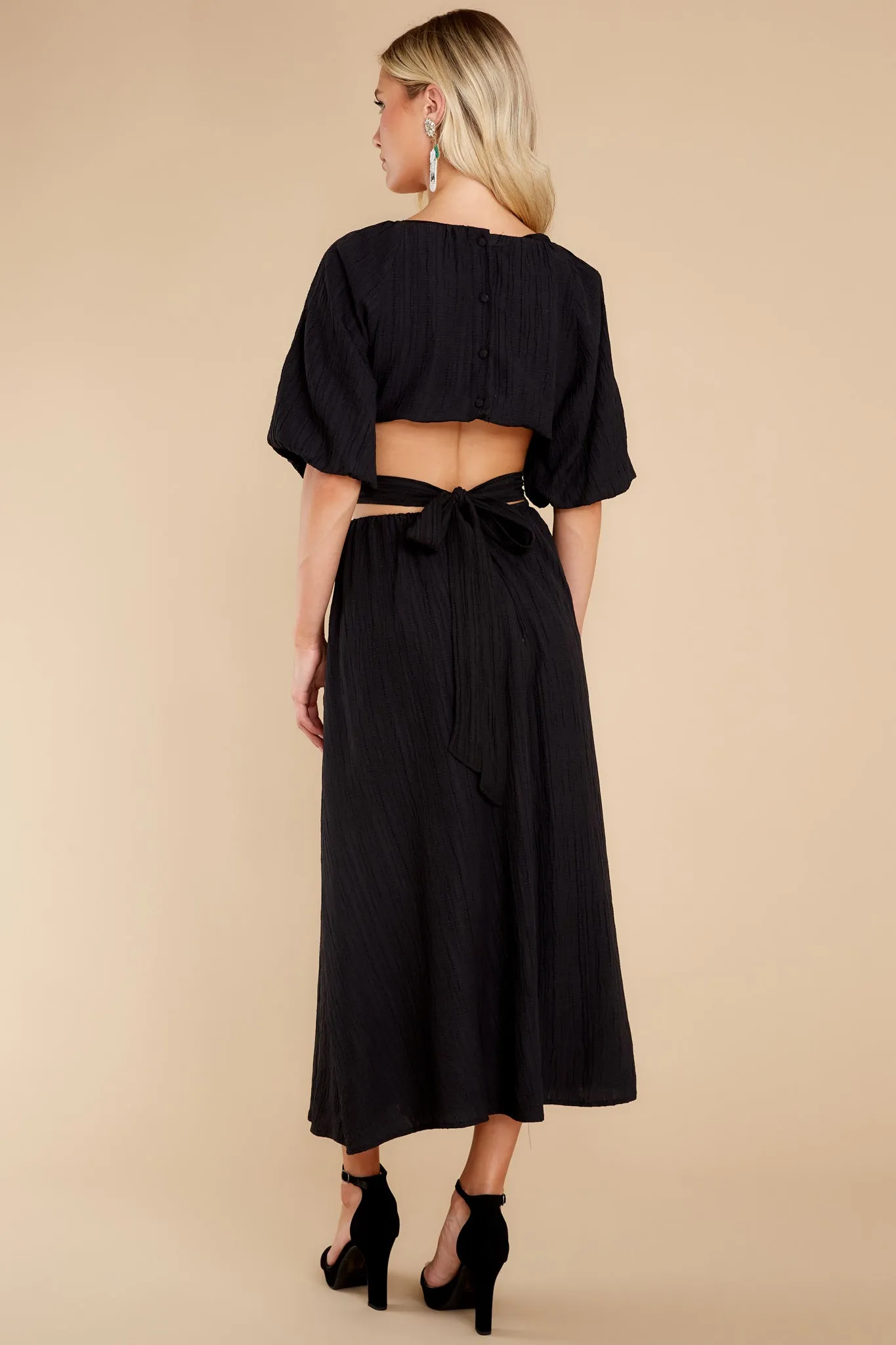 Hold My Hand Black Maxi Dress