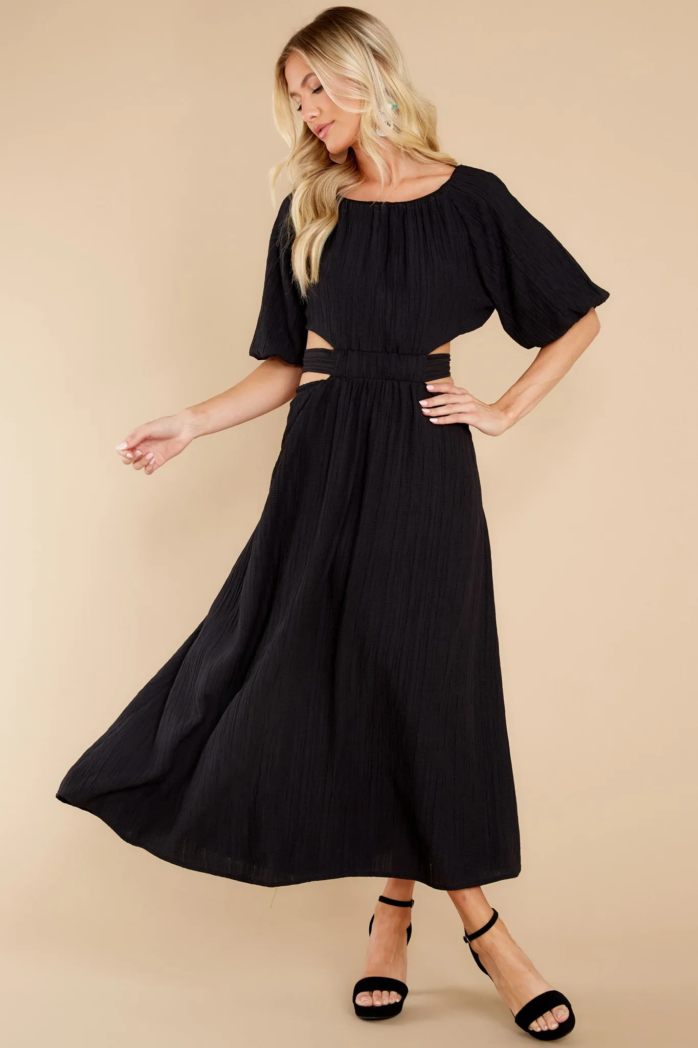 Hold My Hand Black Maxi Dress