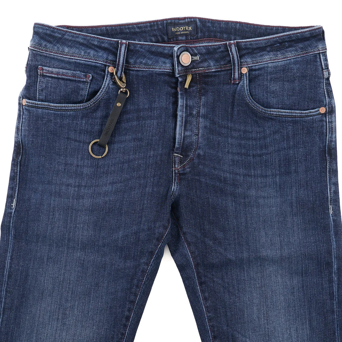 Incotex Slim-Fit Dark Blue Denim Jeans