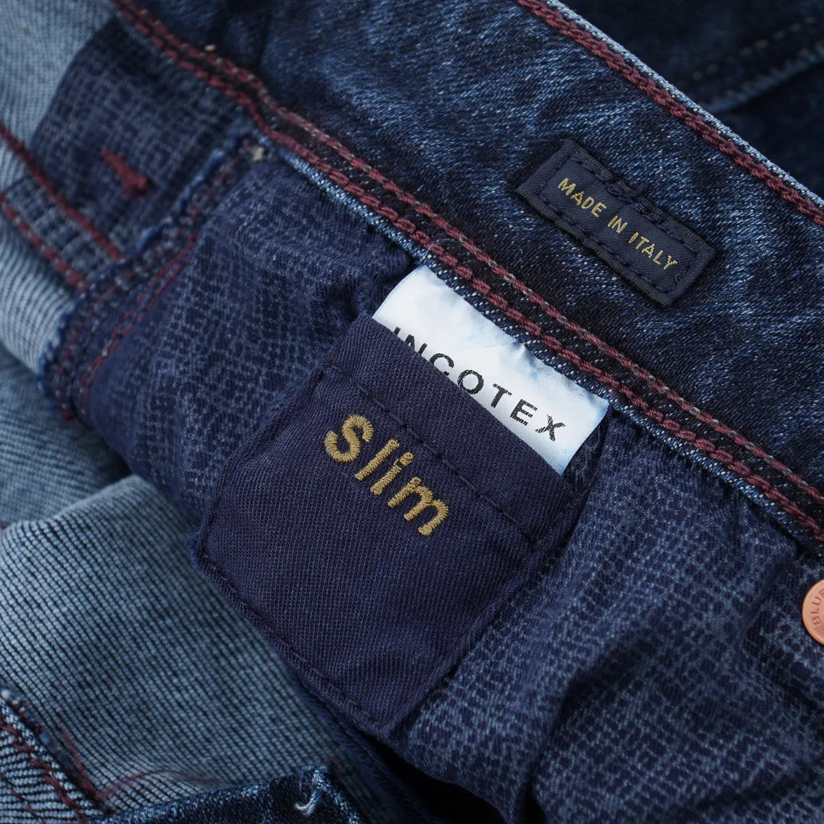 Incotex Slim-Fit Dark Blue Denim Jeans