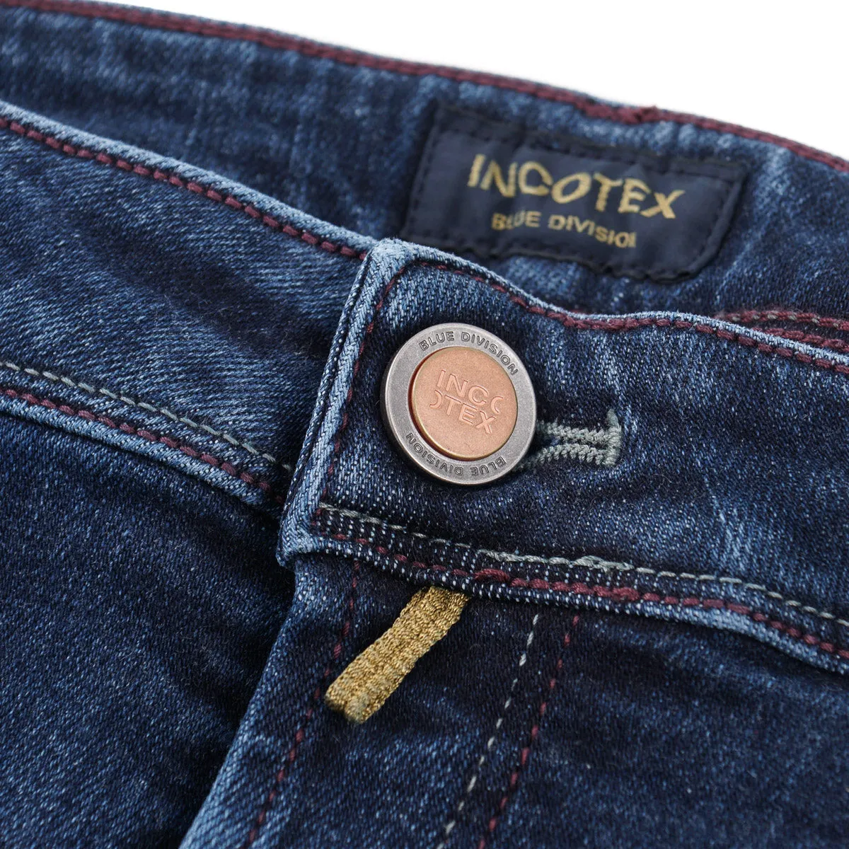 Incotex Slim-Fit Dark Blue Denim Jeans