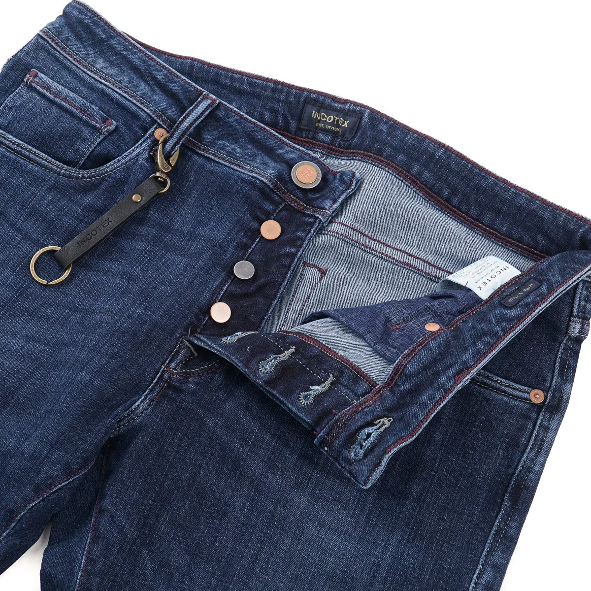 Incotex Slim-Fit Dark Blue Denim Jeans