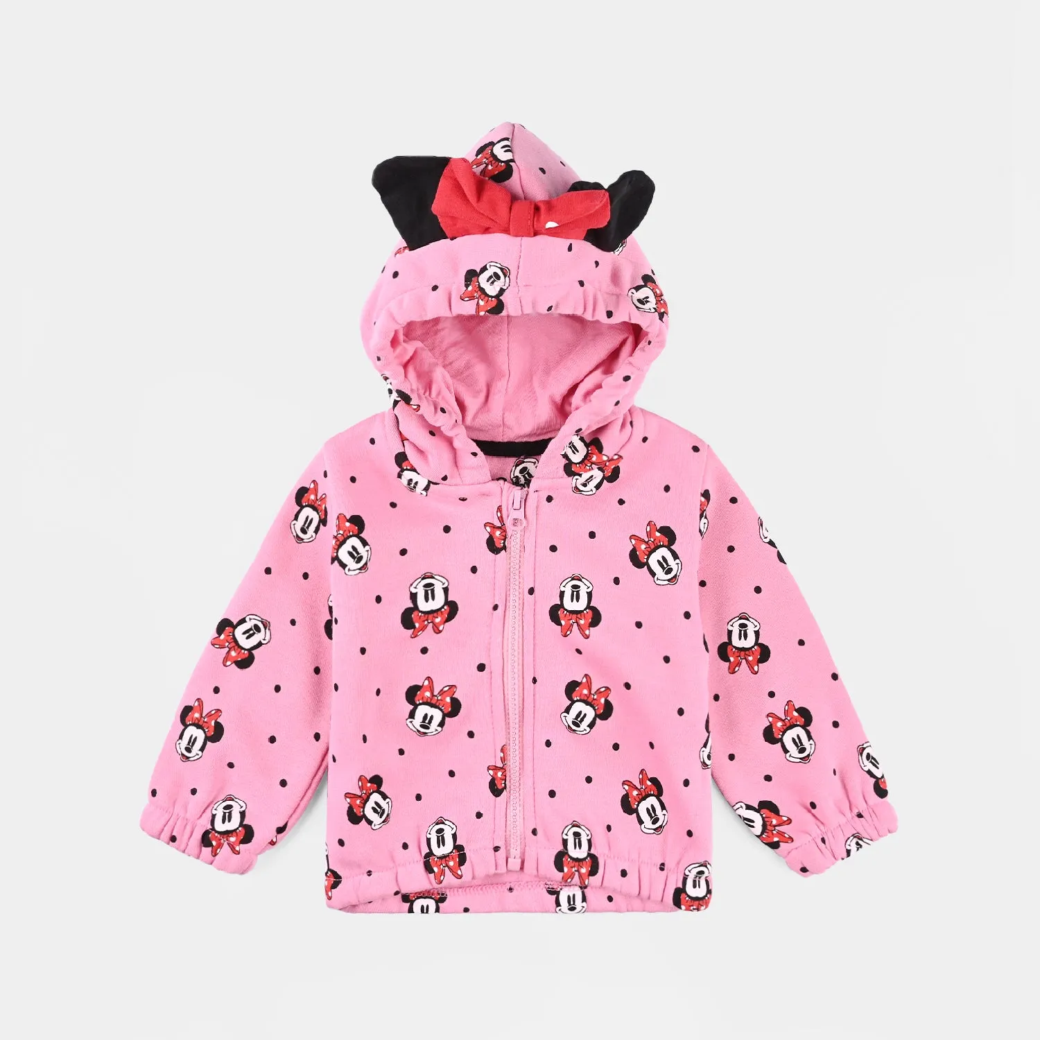 Infant Girls Fleece Knitted Jacket -Sachet Pink