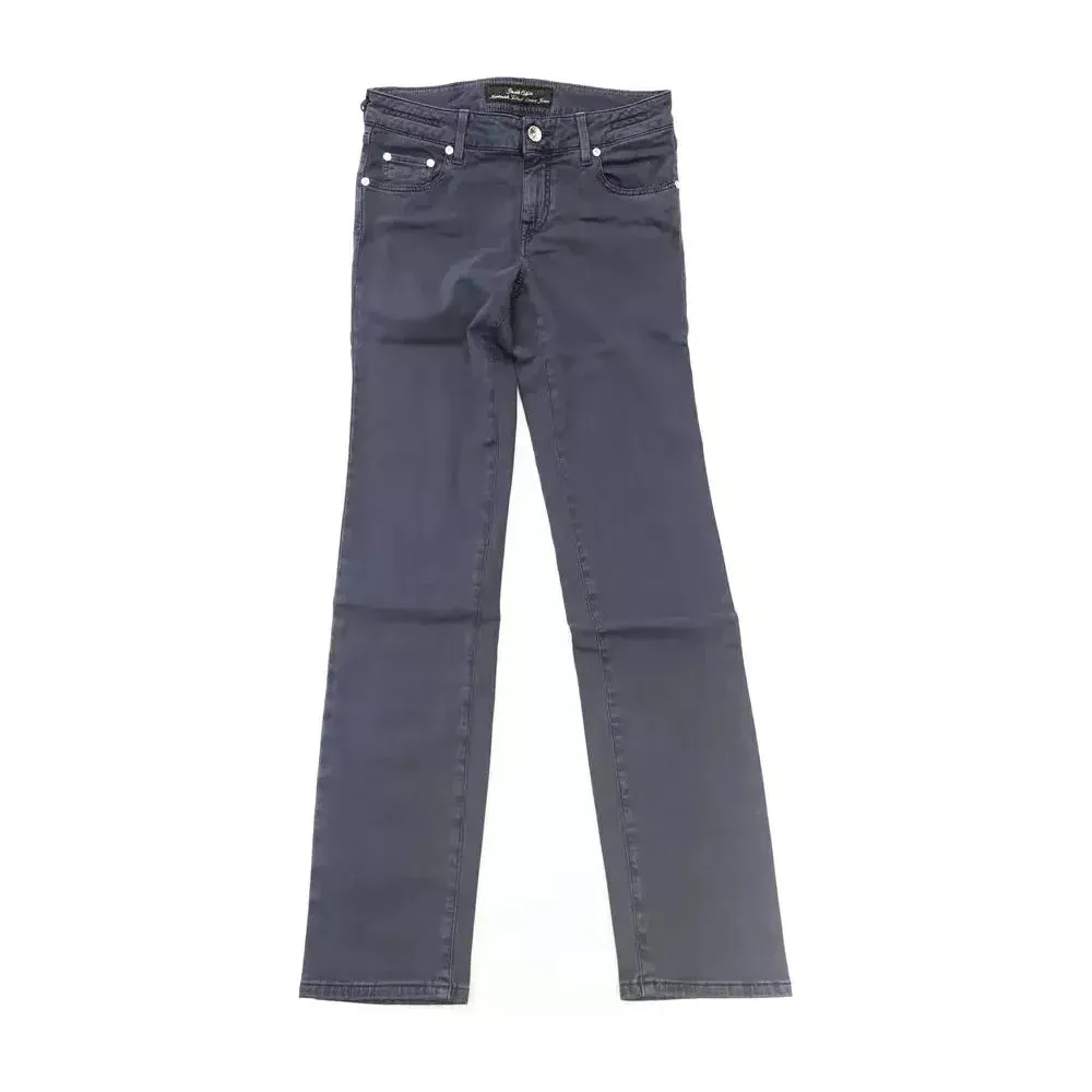 Jacob Cohen Blue Cotton-Like Women's Jean