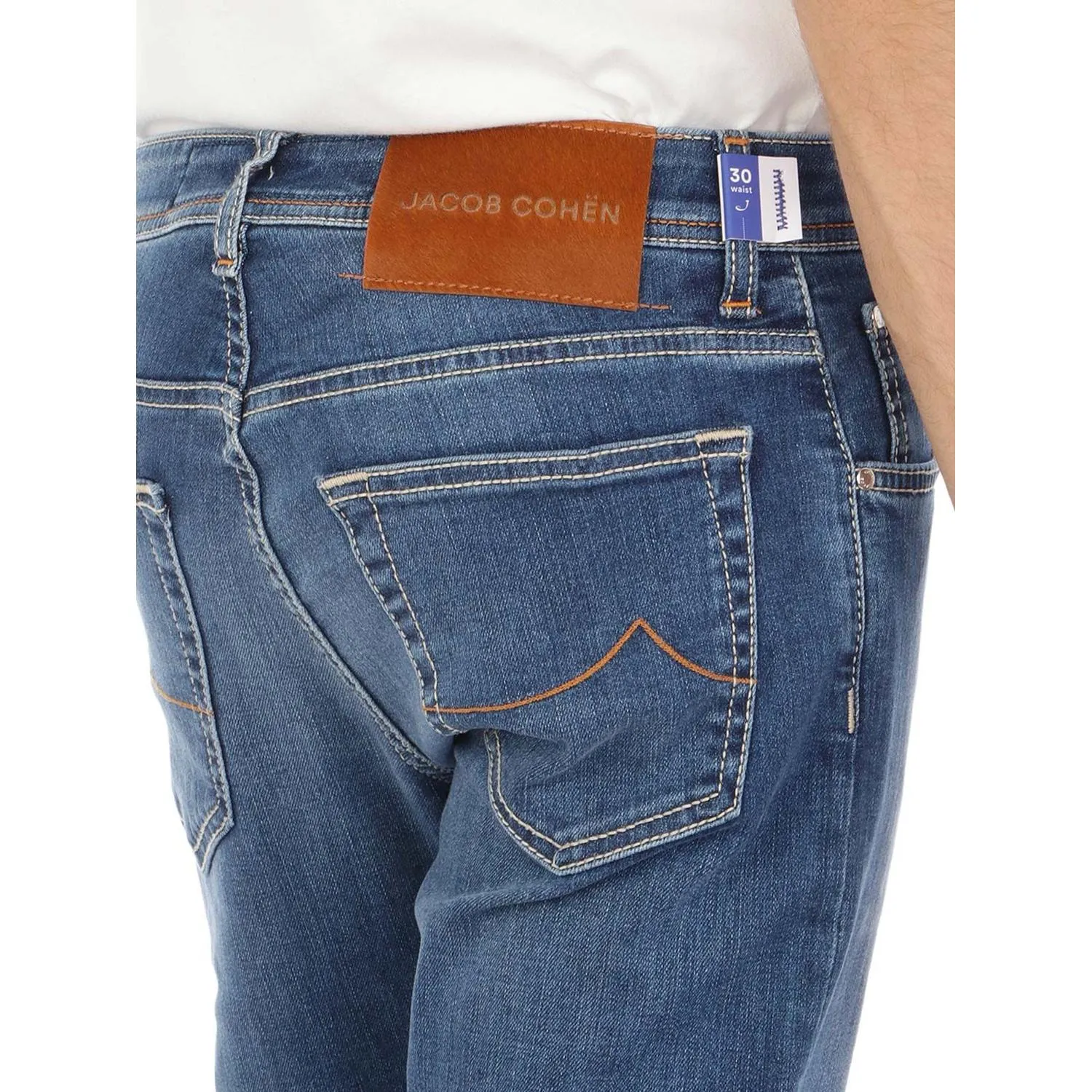 Jacob Cohen Blue Cotton Slim Men Jeans