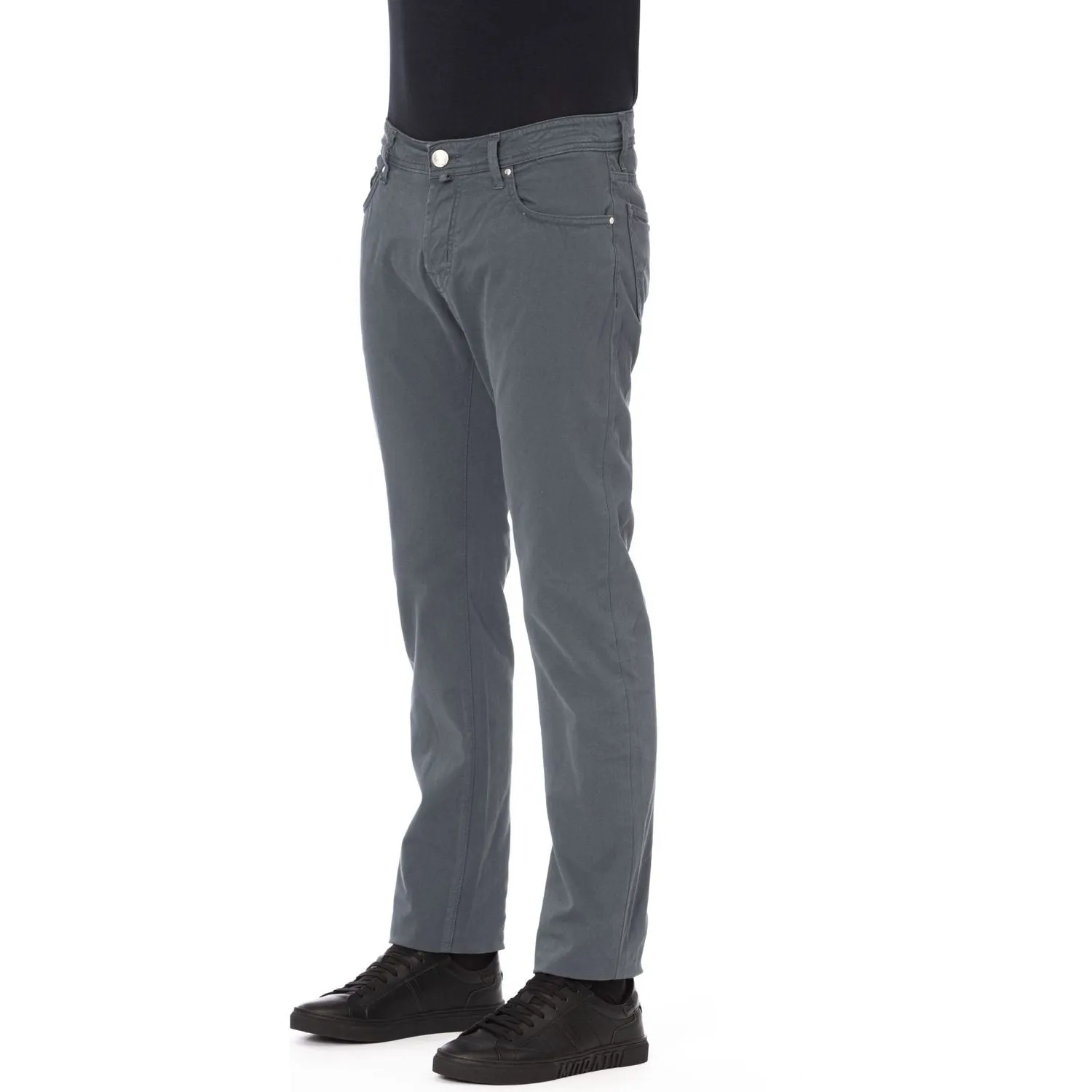 Jacob Cohen Gray Cotton Men Jeans