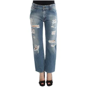 John Galliano Chic Boyfriend Blue Wash Jeans