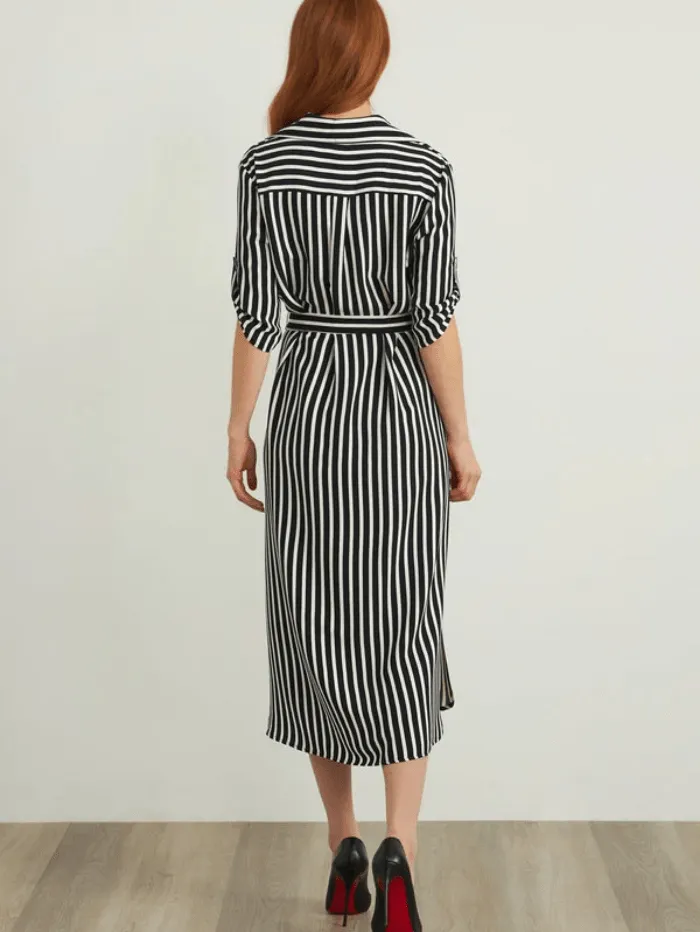 Joseph Ribkoff T Striped Shirt Maxi Dress 212162