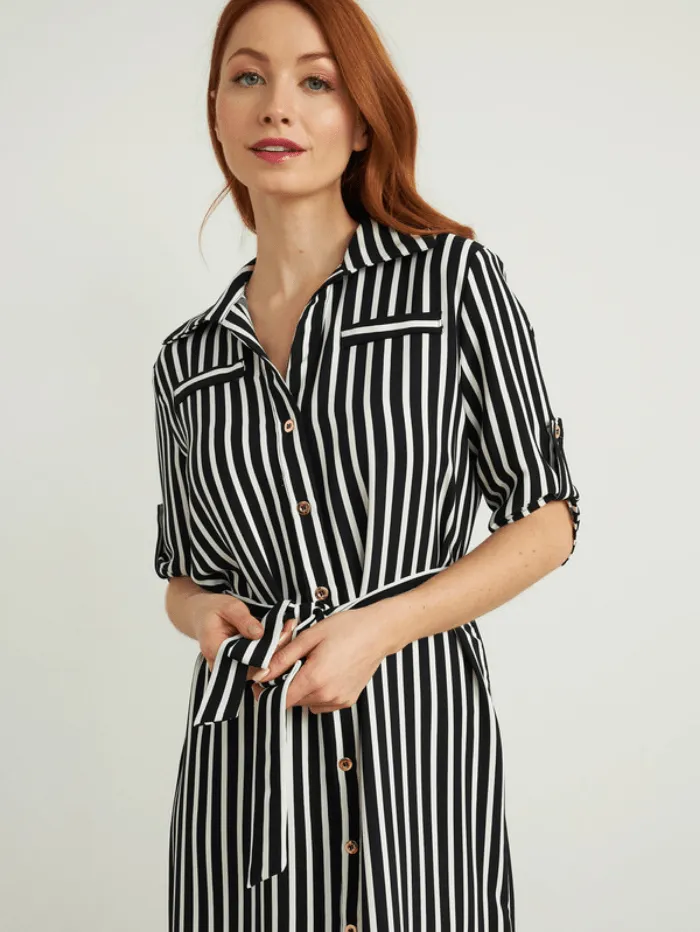 Joseph Ribkoff T Striped Shirt Maxi Dress 212162