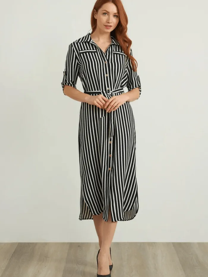 Joseph Ribkoff T Striped Shirt Maxi Dress 212162