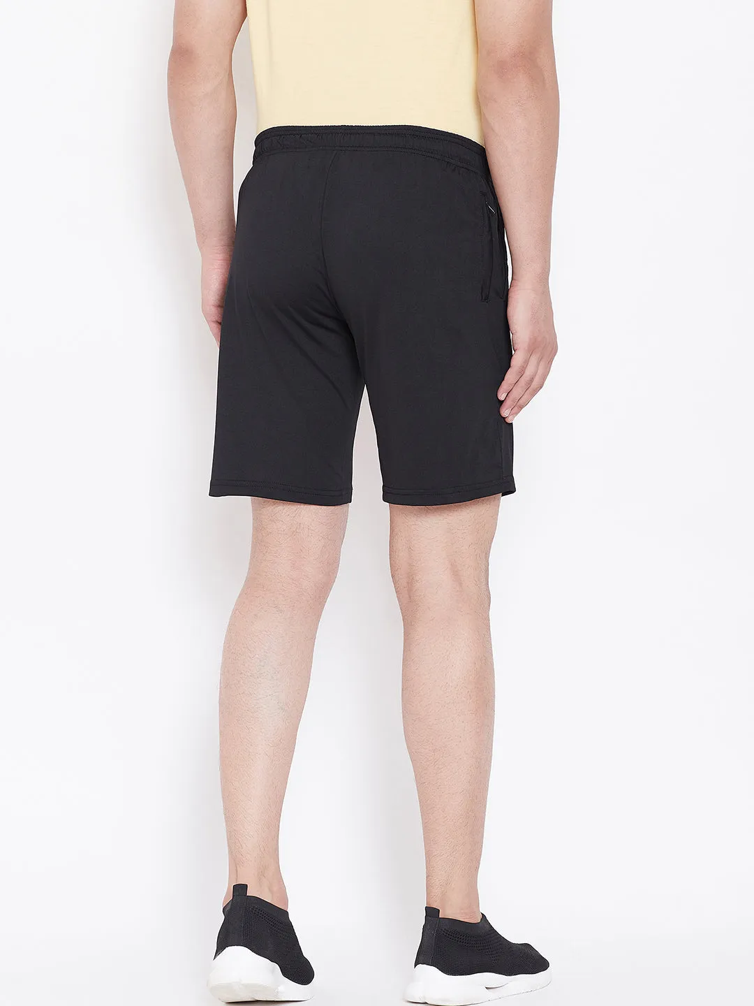 JUMP USA Men Black Solid Active Wear Shorts