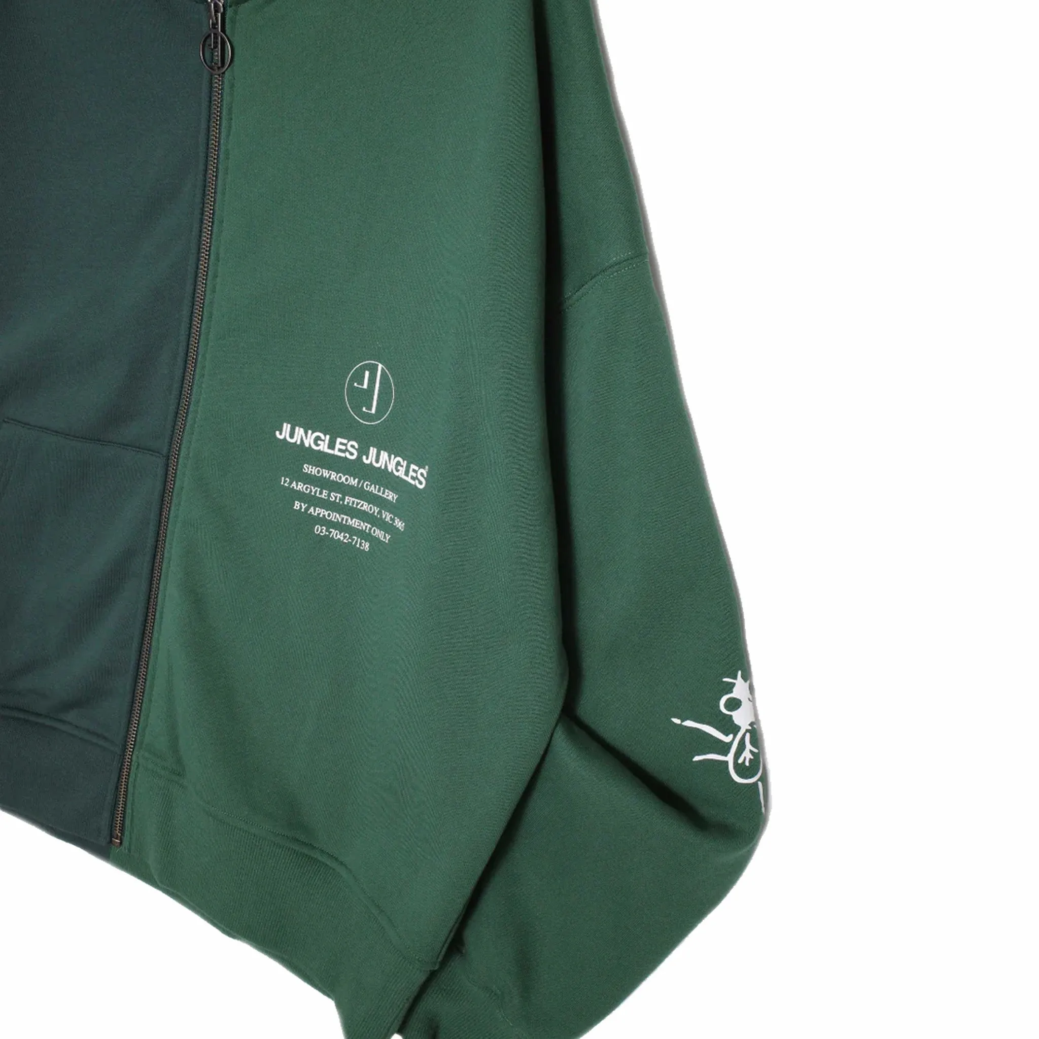 Jungles Appointment Only Zip up Split Hoodie (Green)