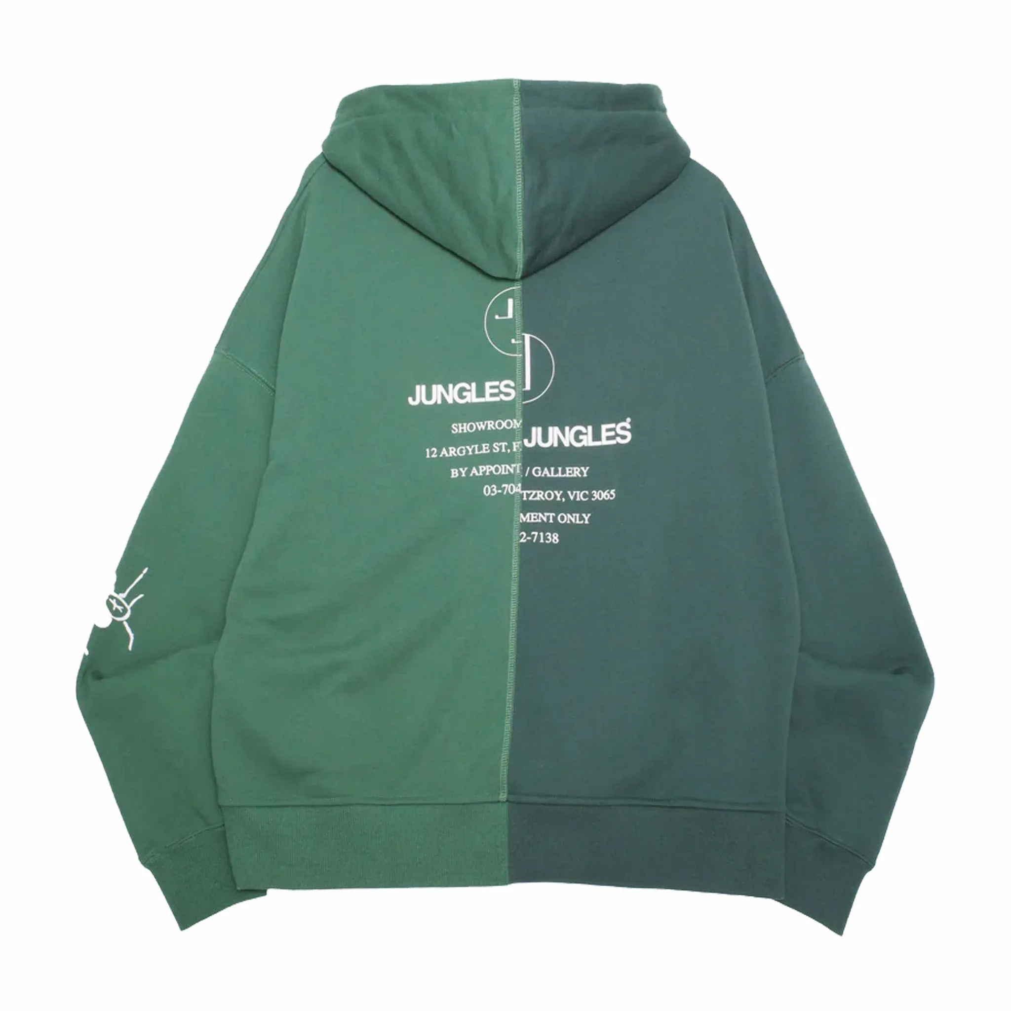 Jungles Appointment Only Zip up Split Hoodie (Green)