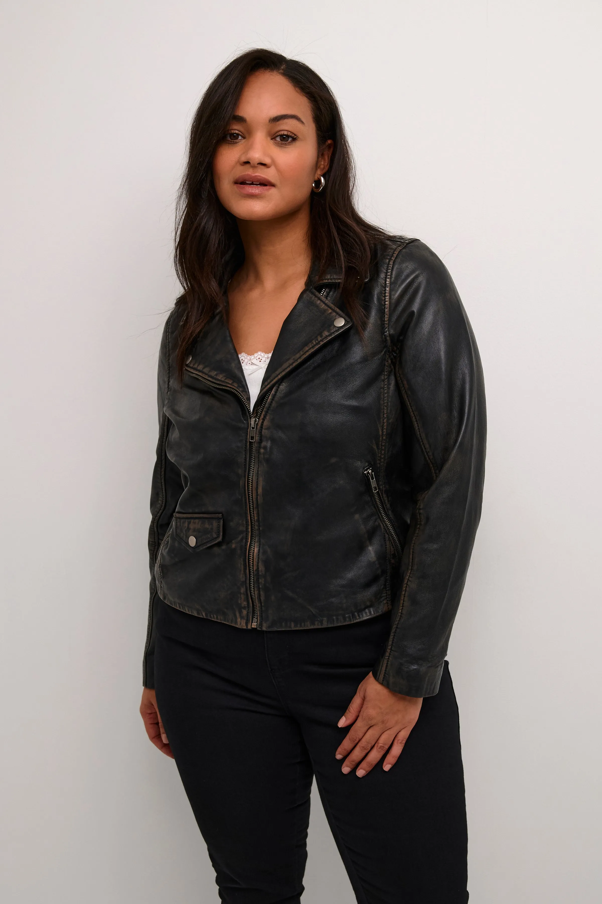 Kaffe Curve Janet Leather Jacket