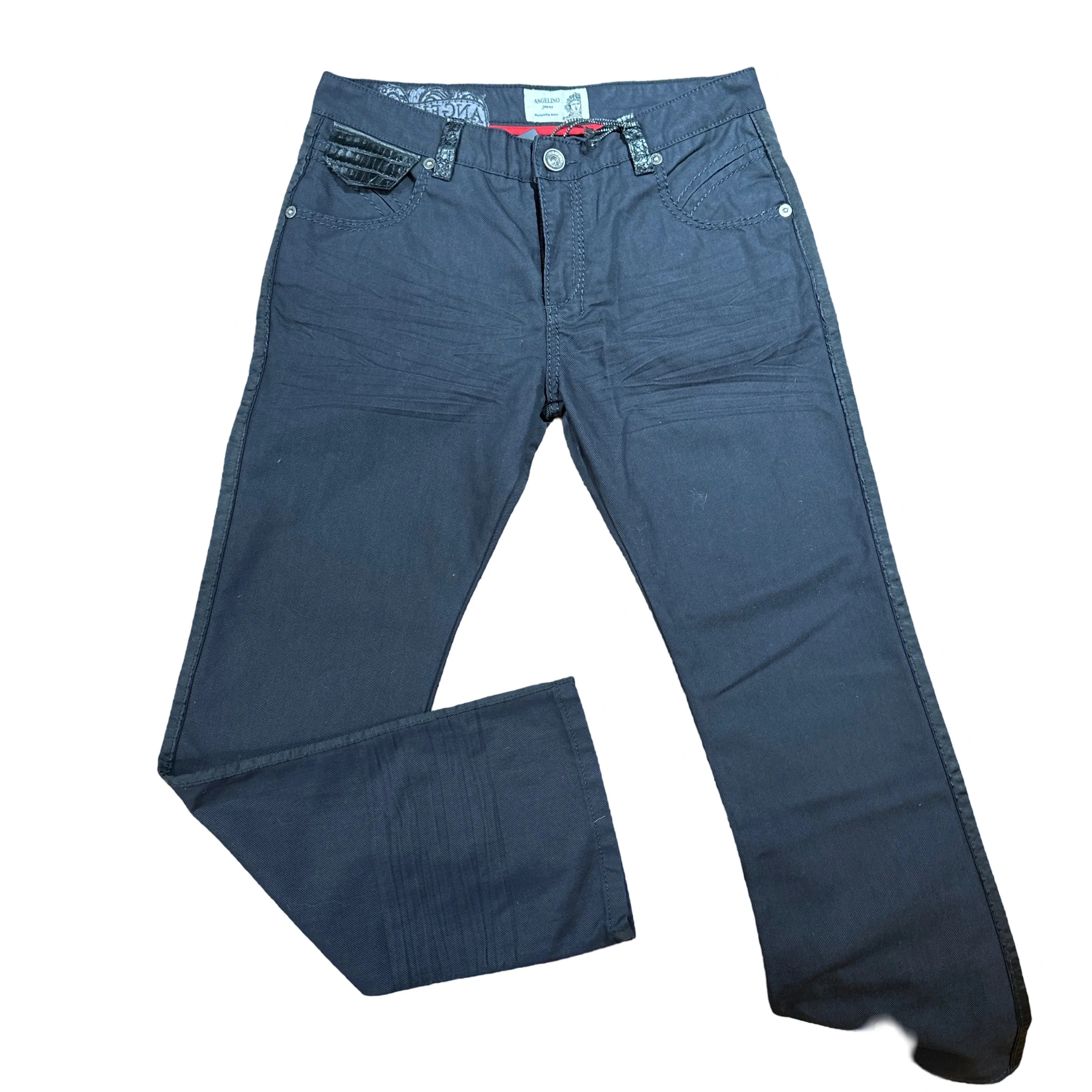 Kashani x Angelino Jeans w/ Black Alligator Pockets