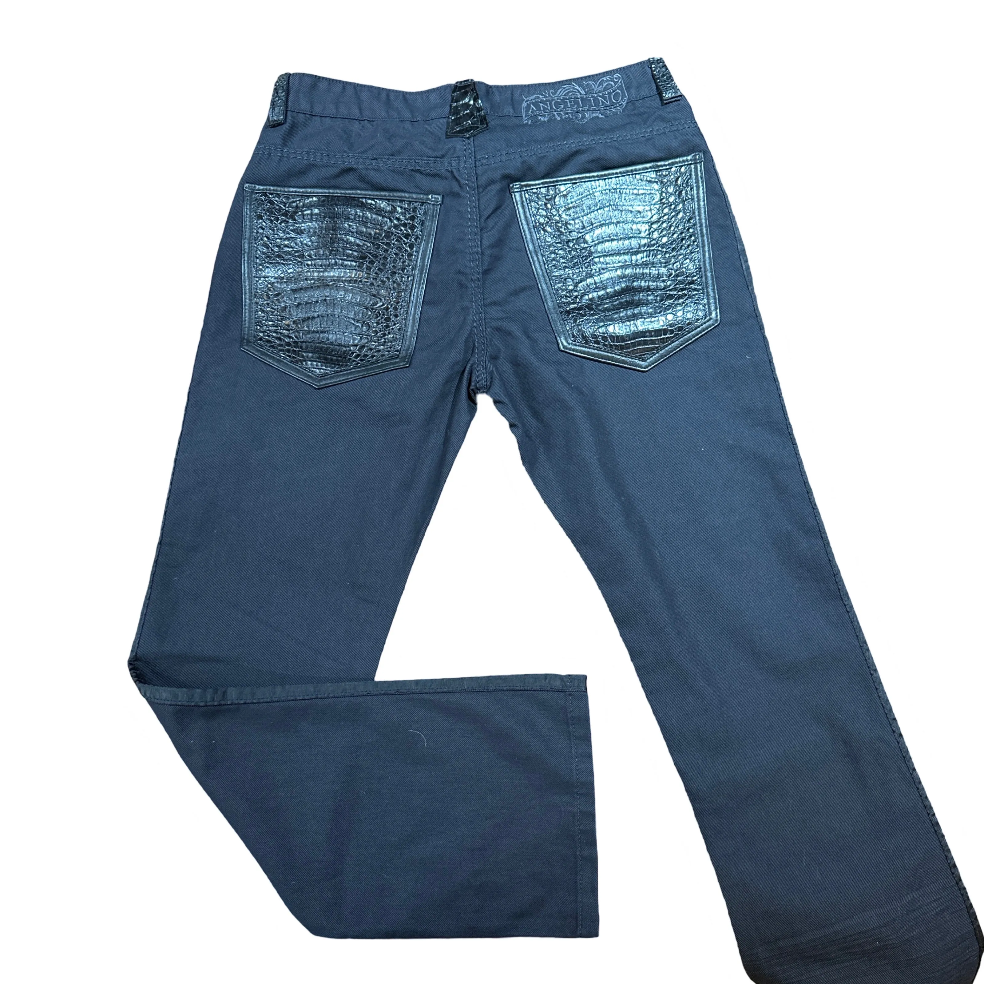 Kashani x Angelino Jeans w/ Black Alligator Pockets