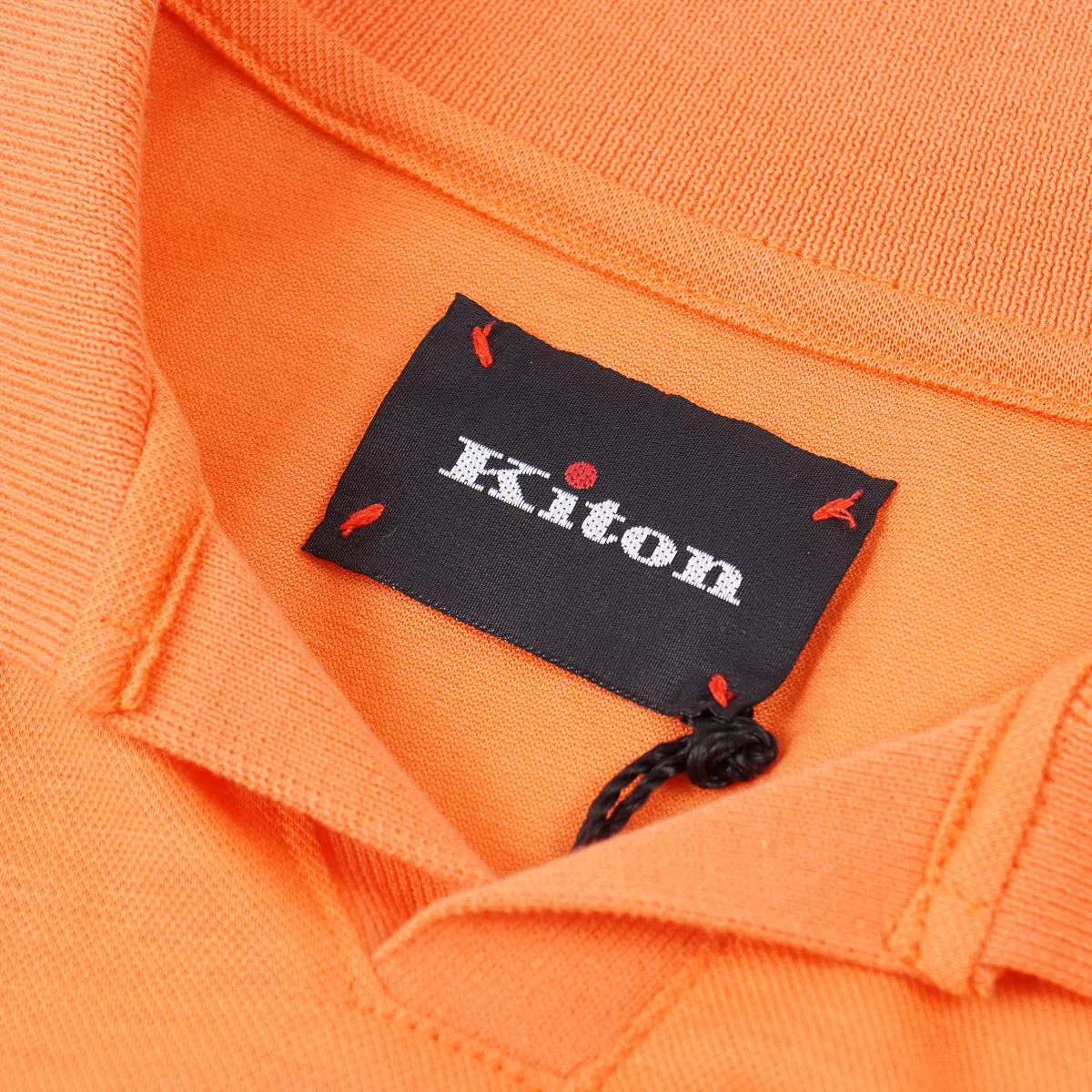 Kiton Micro Pique Cotton Polo Shirt