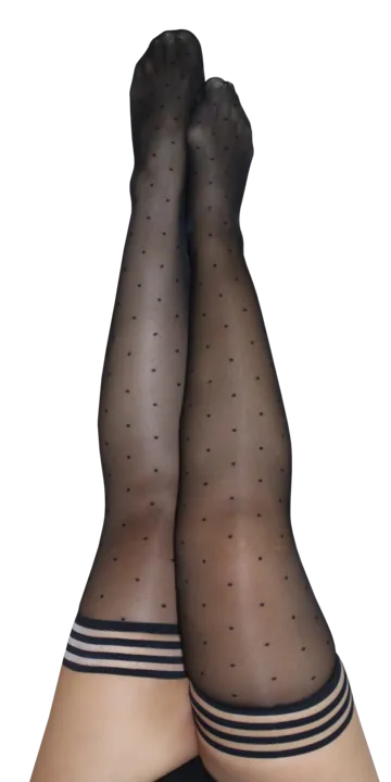 .Kixies Ally Polka Dot Thigh Highs