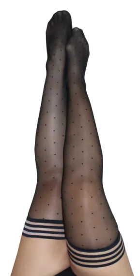 .Kixies Ally Polka Dot Thigh Highs