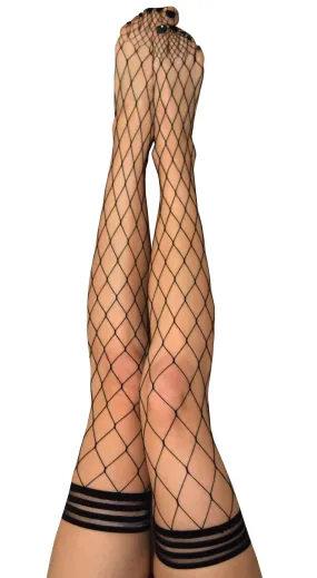 Kixies Michelle Large Fishnet Thigh High