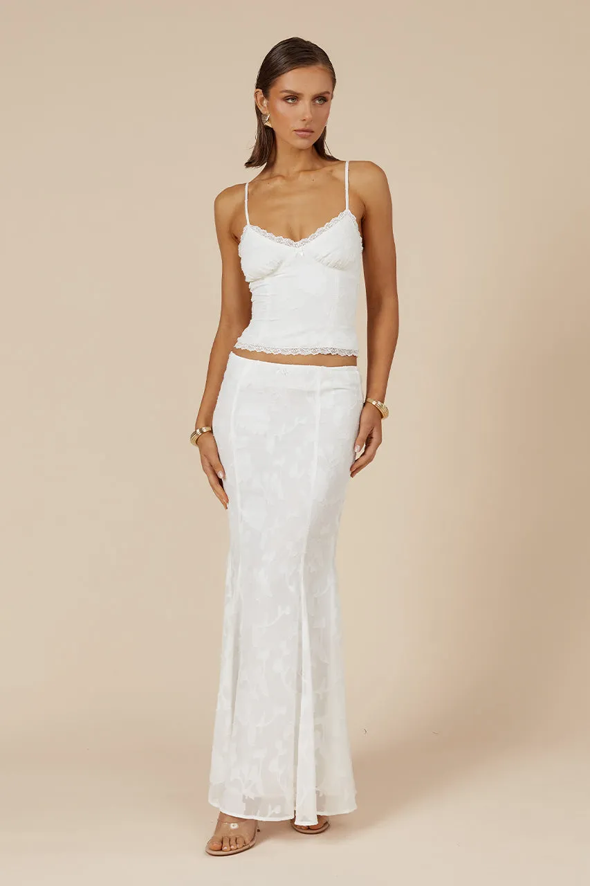 LARINA MAXI SKIRT - WHITE