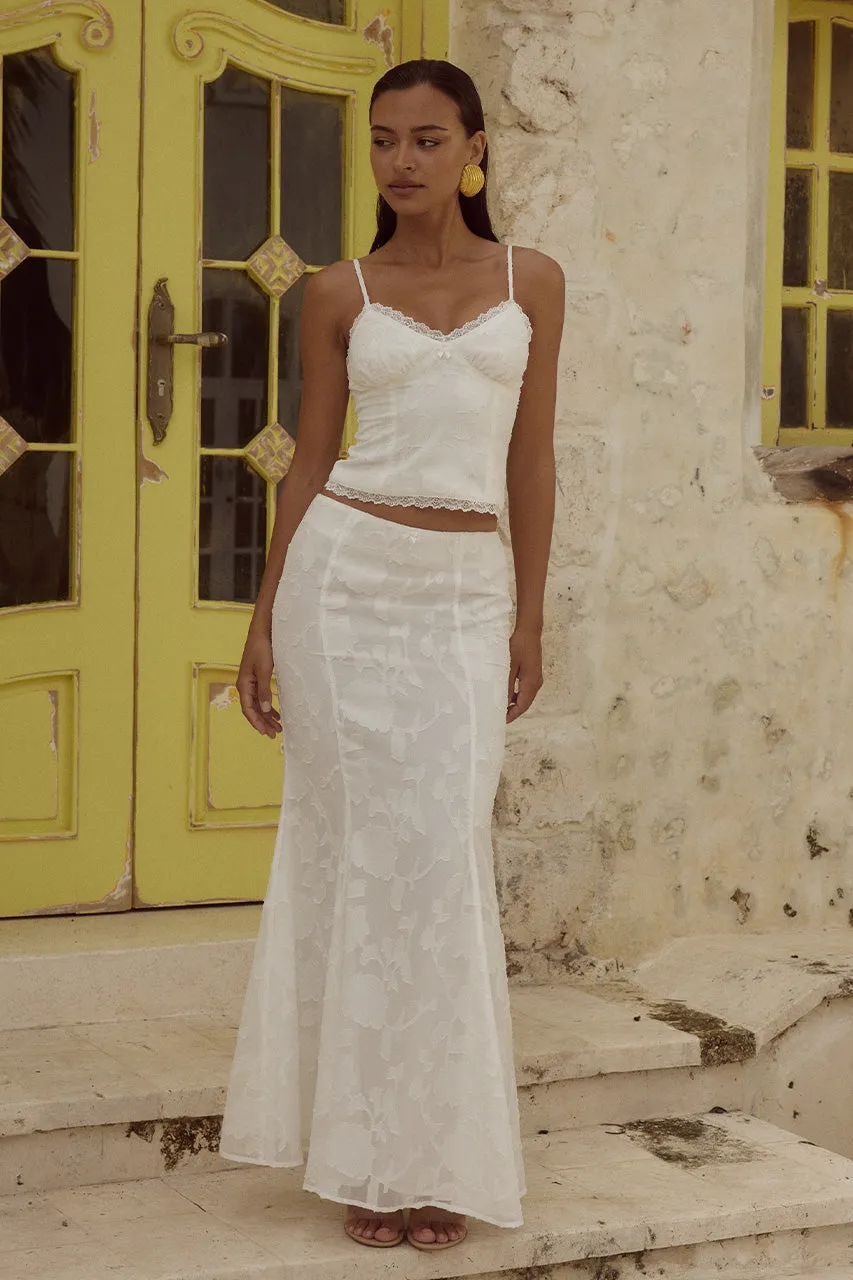 LARINA MAXI SKIRT - WHITE