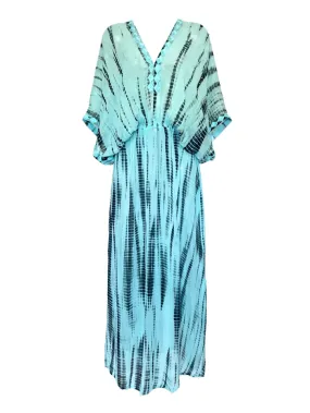 Lindsey Brown T Havana Tie Dye Silk Maxi Sea Breeze