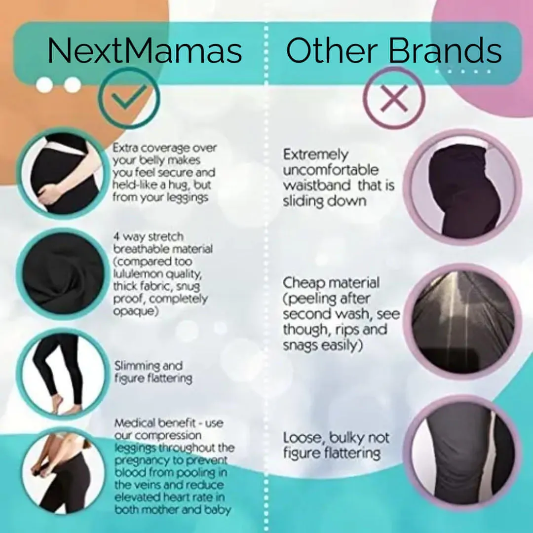 Maternity Leggings Active Wear | Over The Bump Pants For Pregnancy.