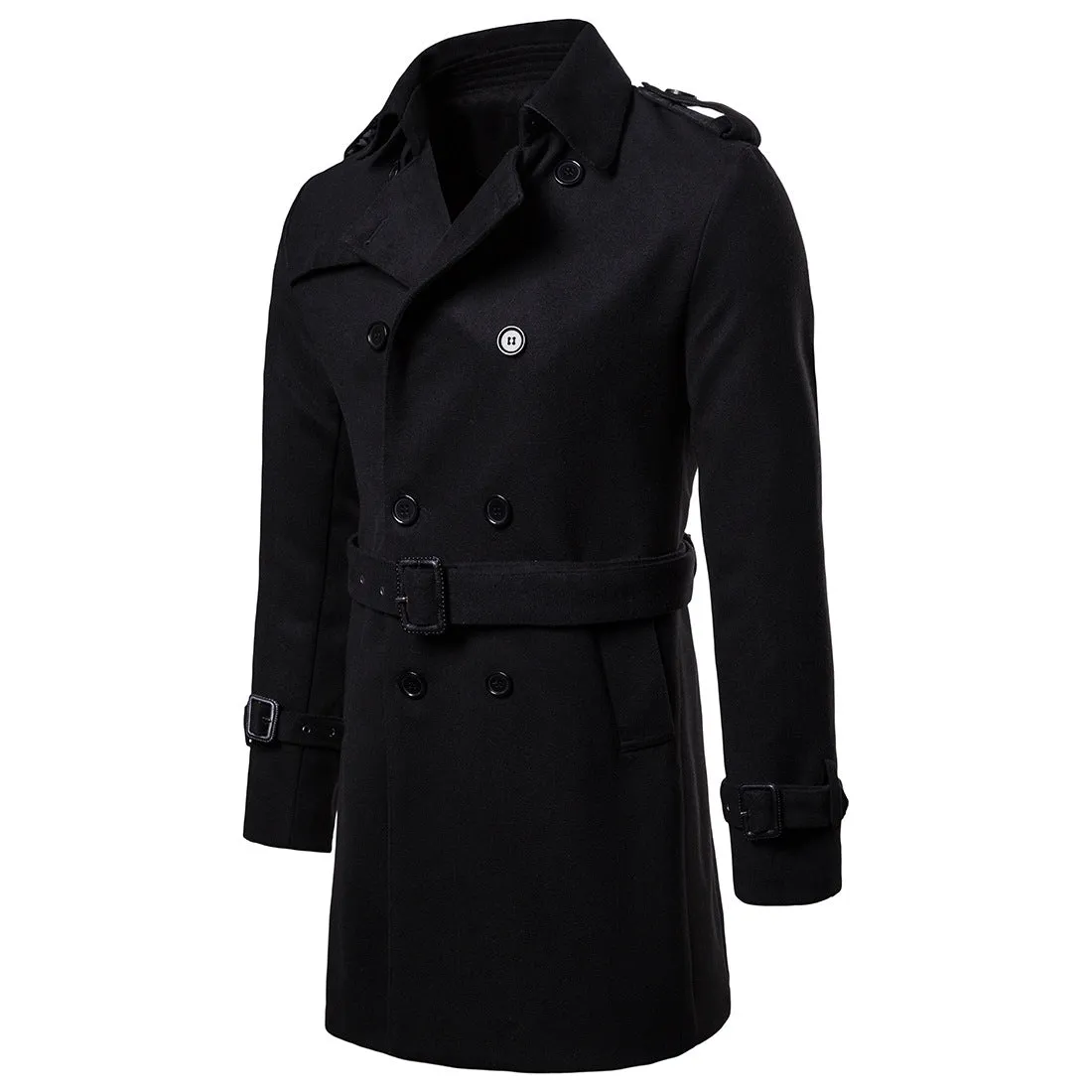 Men's Formal Business Fall Winter Casual Lapel Double Breasted Premium Cotton Coat Long Trench coat Jacket | 9280