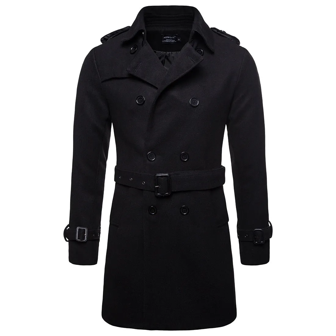 Men's Formal Business Fall Winter Casual Lapel Double Breasted Premium Cotton Coat Long Trench coat Jacket | 9280