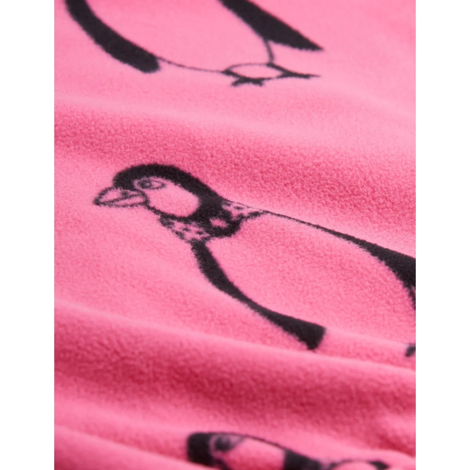 Mini Rodini Pink Penguin Fleece Jacket